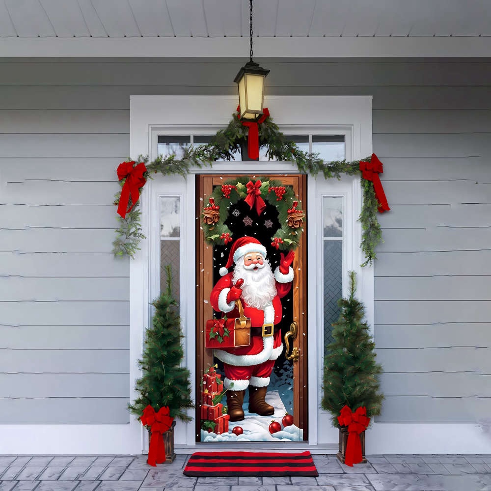 Jolly Old St. Nick Door Cover, Christmas Door Covers, Gift For Christmas, Christmas Gift Jolly Old St. Nick Door Cover, Christmas Door Covers, Gift For Christmas, Christmas Gift