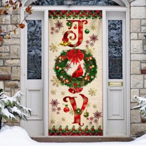 Joy To The World Cardinal Christmas Door Cover Cardinal Christmas Decor Unique Gifts Doorcover Christmas Gift 5 ex8uew.jpg