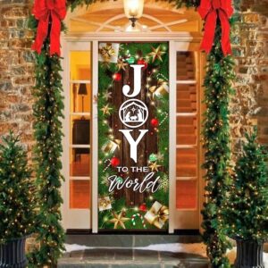 Joy To The World Christmas Door Cover Unique Gifts Doorcover Holiday Decor Christmas Gift 5 v1mzyv.jpg