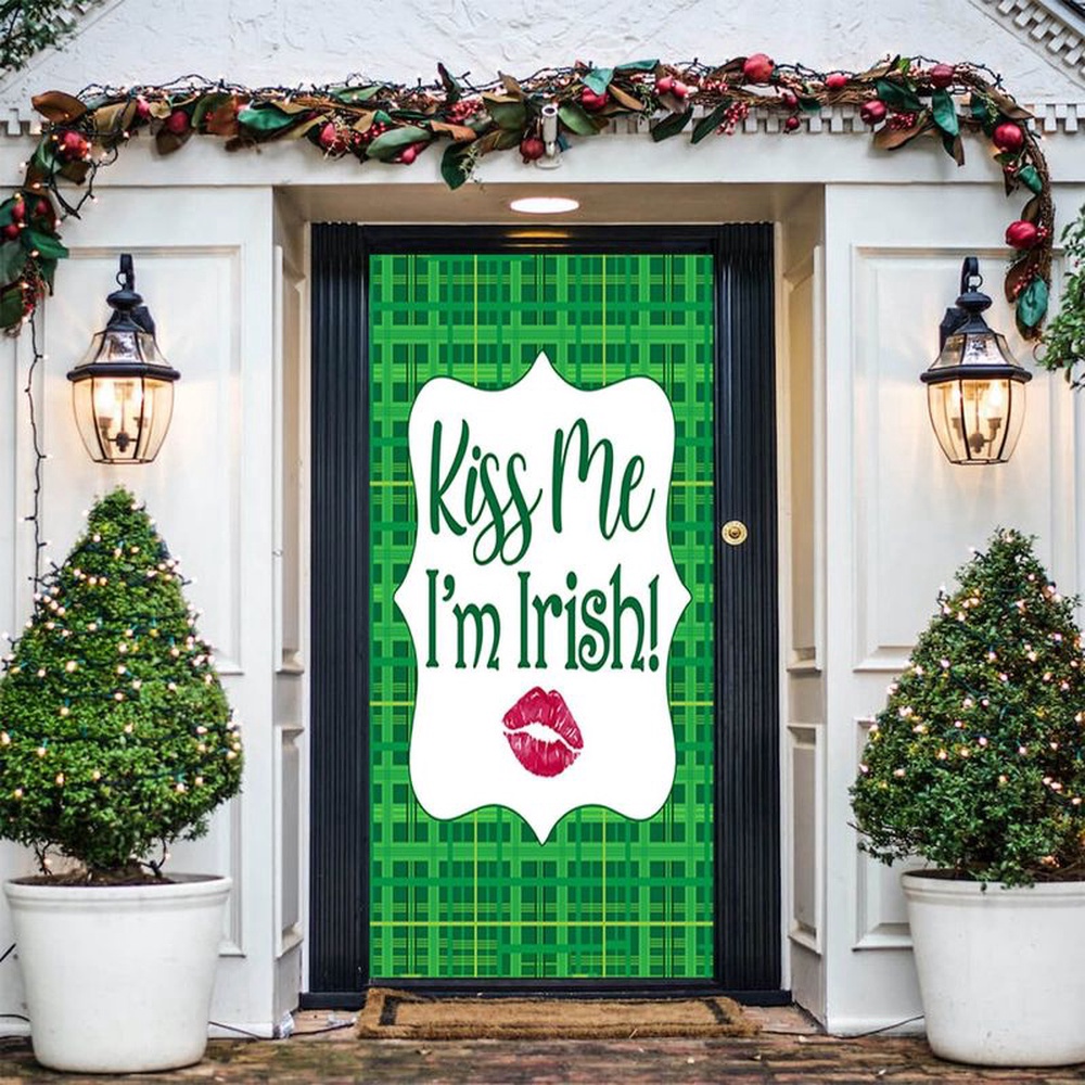 Kiss Me I’m Irish Door Cover Happy Saint Patrick’s Day Door Cover Family Members Gift Idea, Christmas Gift Kiss Me I’m Irish Door Cover Happy Saint Patrick’s Day Door Cover Family Members Gift Idea, Christmas Gift