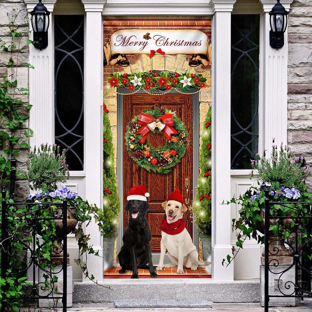 Labrador Retriever Christmas Door Cover, Unique Gifts Doorcover, Christmas Gift Labrador Retriever Christmas Door Cover, Unique Gifts Doorcover, Christmas Gift
