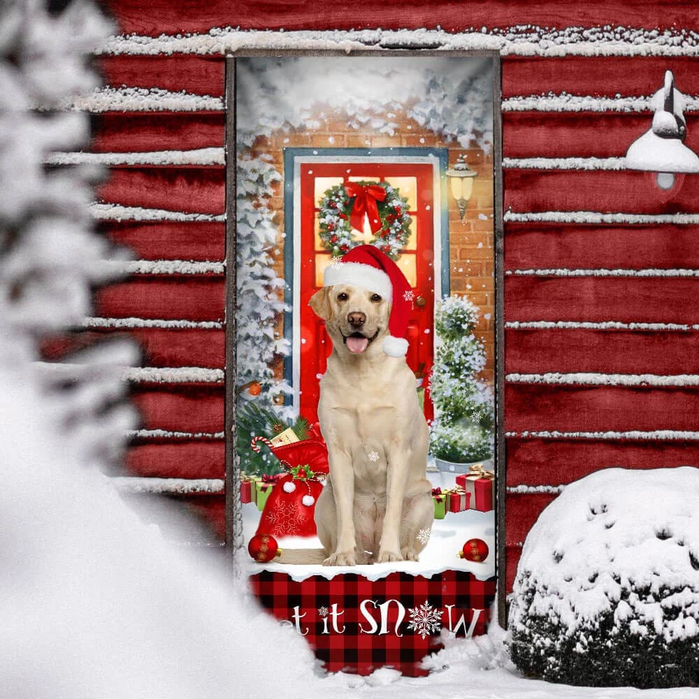 Labrador Retriever, Let It Snow Christmas Door Cover, Xmas Outdoor Decoration, Gifts For Dog Lovers, Christmas Gift Labrador Retriever, Let It Snow Christmas Door Cover, Xmas Outdoor Decoration, Gifts For Dog Lovers, Christmas Gift