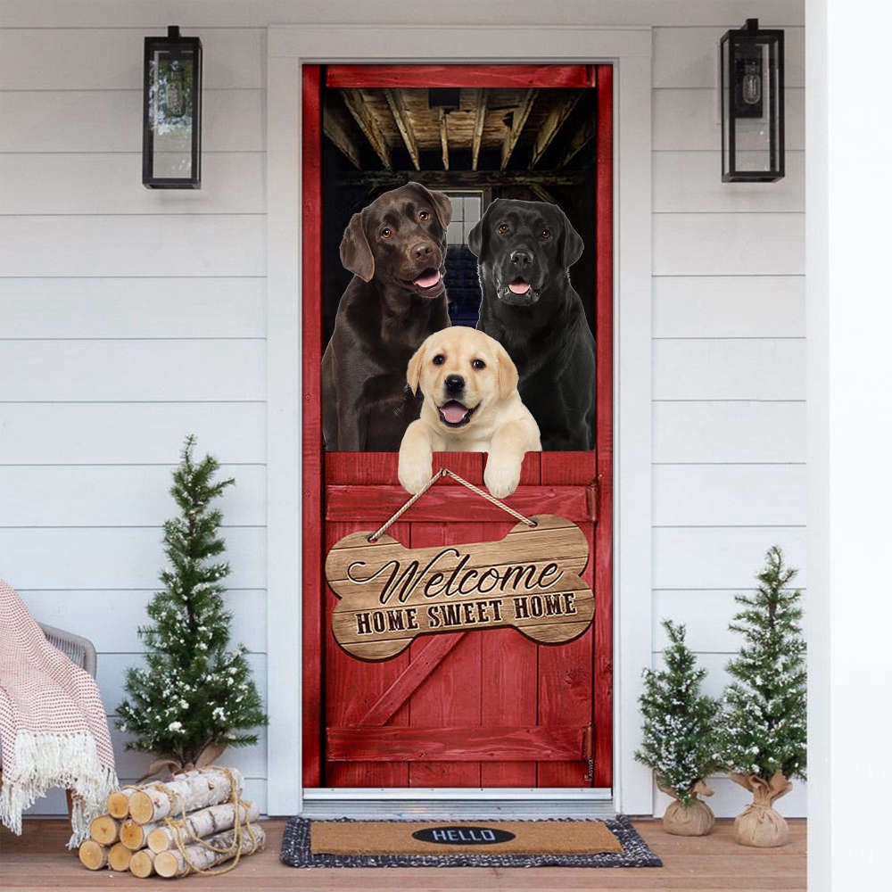 Labrador Retriever Welcome Home Door Cover Ideal Gift for Dog Lovers &, Christmas Gift Labrador Retriever Welcome Home Door Cover Ideal Gift for Dog Lovers &, Christmas Gift