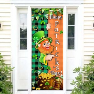 Leprechaun St Patrick’s Day Door Cover Green…