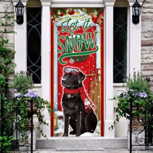 Let It Snow Door Cover, Labrador Retriever,…