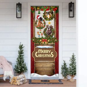 Love Boxer Dog Christmas Door Cover, Unique…
