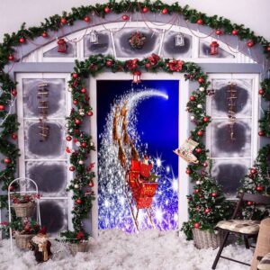 Magical Sleigh Door Decoration, Christmas Door Covers,…