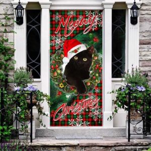 Meowy Christmas Door Cover Black Cat Door Cover Christmas Gift 3 l6spcw.jpg