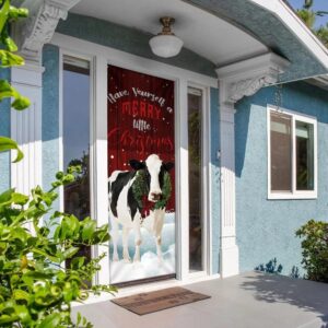 Merrry Christmas Cattle Door Cover Unique Gifts Doorcover Holiday Decor Christmas Gift 5 blprnq.jpg