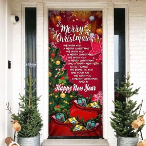 Merry Christmas And Happy New Year Door Cover Light Pray Door Cover Unique Gifts Doorcover Christmas Gift 3 owpulf.jpg