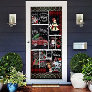 Merry Christmas Blessing Door Cover, Christmas Outdoor…