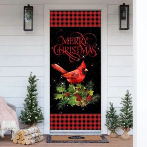 Merry Christmas Cardinal Door Cover, Cardinal Christmas…