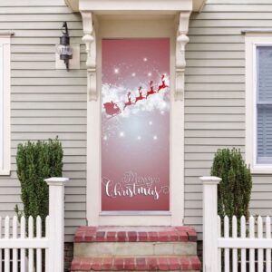 Merry Christmas Door Banner, Christmas Door Covers,…