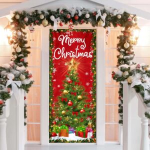 Merry Christmas Door Cover Christmas Tree Decor,…