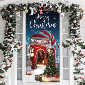 Merry Christmas Door Cover Festive Xmas Background…