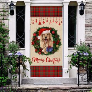 Merry Christmas Golden Retriever Door Cover Christmas Outdoor Decoration Christmas Gift 2 ofprhd.jpg