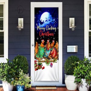 Merry Clucking Christmas Door Cover Christmas Chicken Door Covers Gifts For Christmas Christmas Gift 2 l1ksu5.jpg