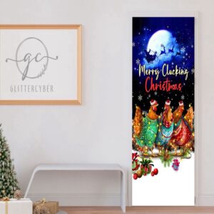 Merry Clucking Christmas Door Cover Christmas Chicken Door Covers Gifts For Christmas Christmas Gift 6 yo6vlg.jpg