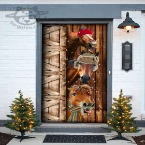 Mn 5 Horse Hello Winter Door Cover,…