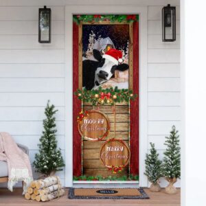 Moory Christmas Cow Door Cover, Unique Gifts…