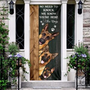 No Need To Knock We Know You re Here German Shepherd Door Cover Xmas Outdoor Decoration Gifts For Dog Lovers Christmas Gift 3 criv9n.jpg