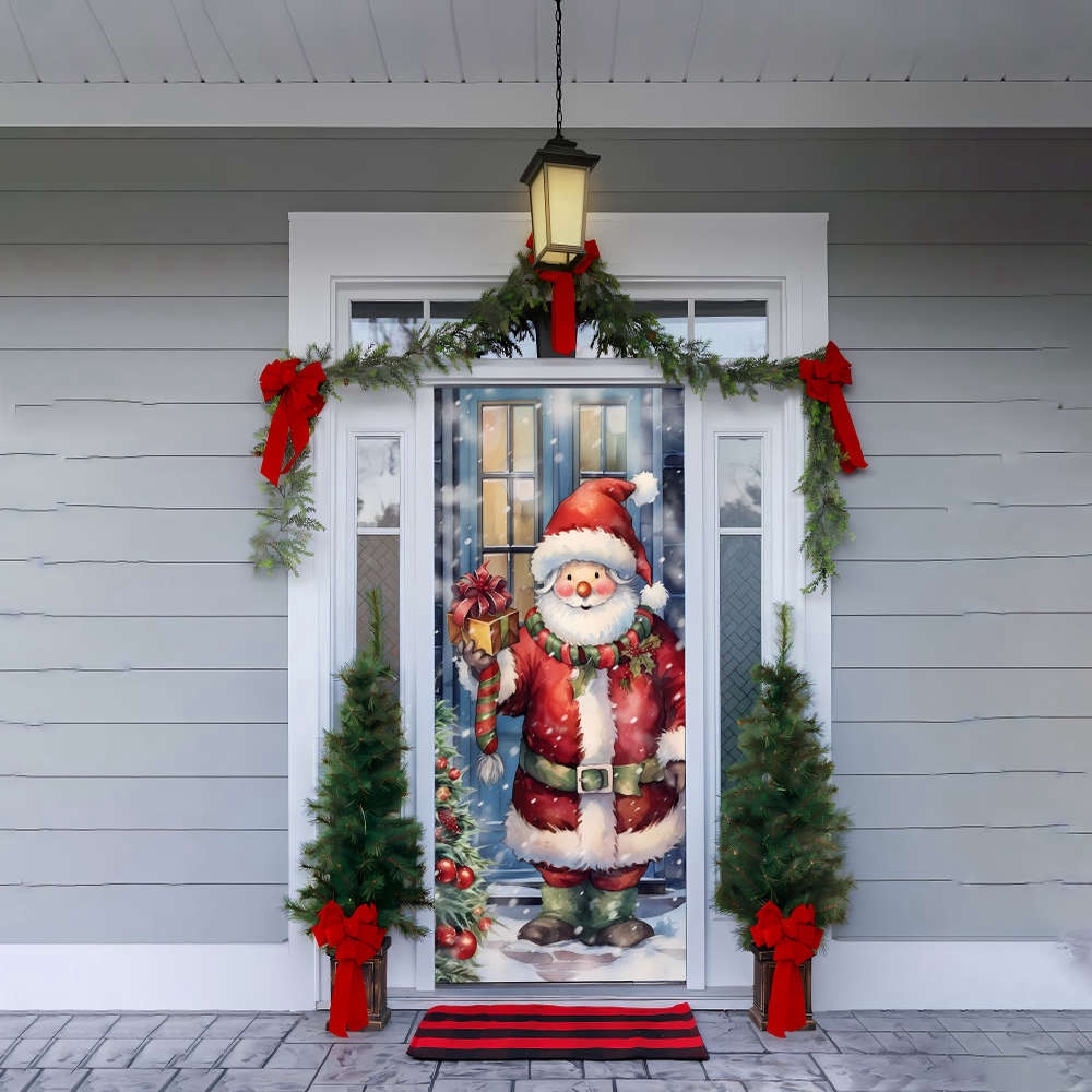 Old Fashioned Snowman Door Cover, Snowman Decorations, Gift For Home Decor, Christmas Gift