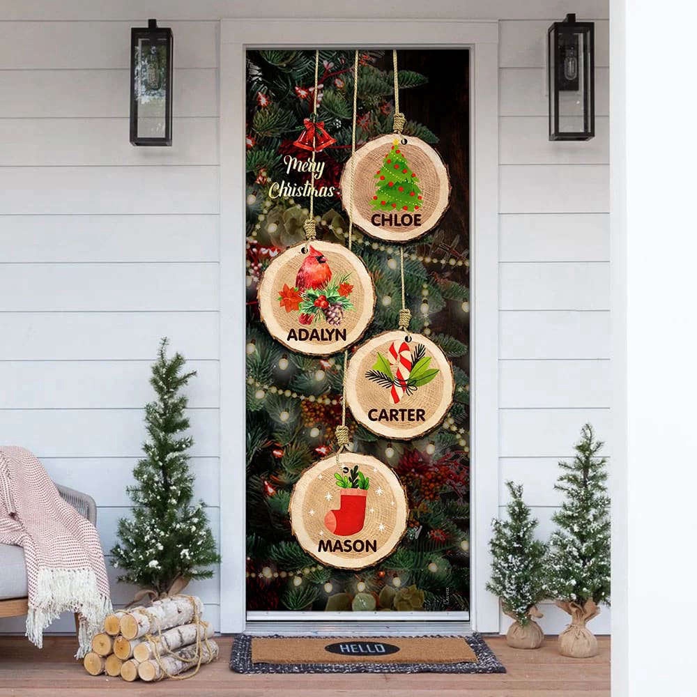 Personalized Christmas Family Door Cover, Christmas Outdoor Decoration, Religious Door Decorations, Christmas Gift Personalized Christmas Family Door Cover, Christmas Outdoor Decoration, Religious Door Decorations, Christmas Gift