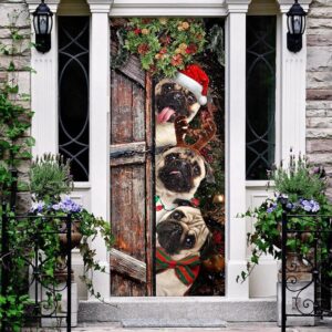 Pugs Door Cover Xmas Outdoor Decoration Gifts For Dog Lovers Housewarming Gifts Christmas Gift 3 gl1vak.jpg