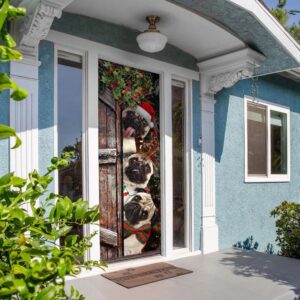 Pugs Door Cover Xmas Outdoor Decoration Gifts For Dog Lovers Housewarming Gifts Christmas Gift 5 fzcfdl.jpg