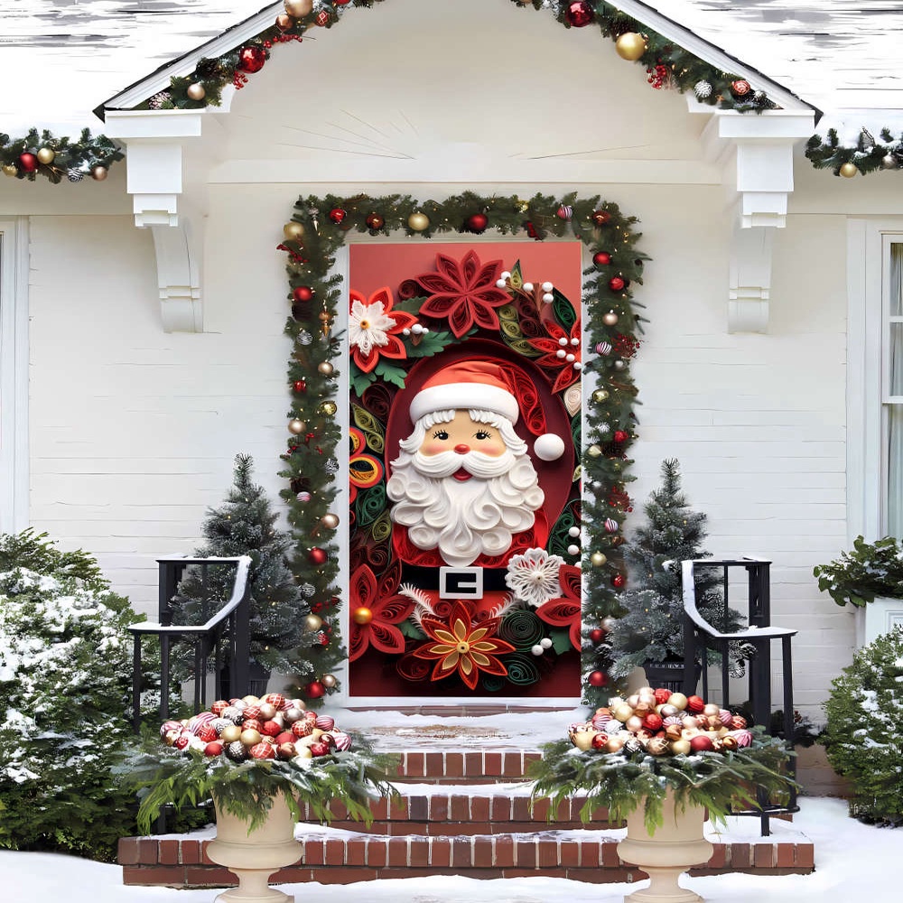 Quilling Santa Door Cover, Quilling Santa Christmas Door Covers, Gift For Christmas, Christmas Gift Quilling Santa Door Cover, Quilling Santa Christmas Door Covers, Gift For Christmas, Christmas Gift