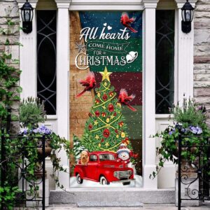 Red Truck Christmas Door Cover All Hearts Come Home For Christmas Door Cover Christmas Gift 2 vpa9zn.jpg