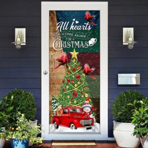 Red Truck Christmas Door Cover All Hearts Come Home For Christmas Door Cover Unique Gifts Doorcover Christmas Gift 2 lownod.jpg