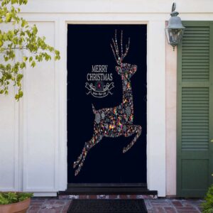 Reindeer Christmas Door Cover Christmas Door Covers Christmas Gift For Family Christmas Gift 2 qwtjqp.jpg
