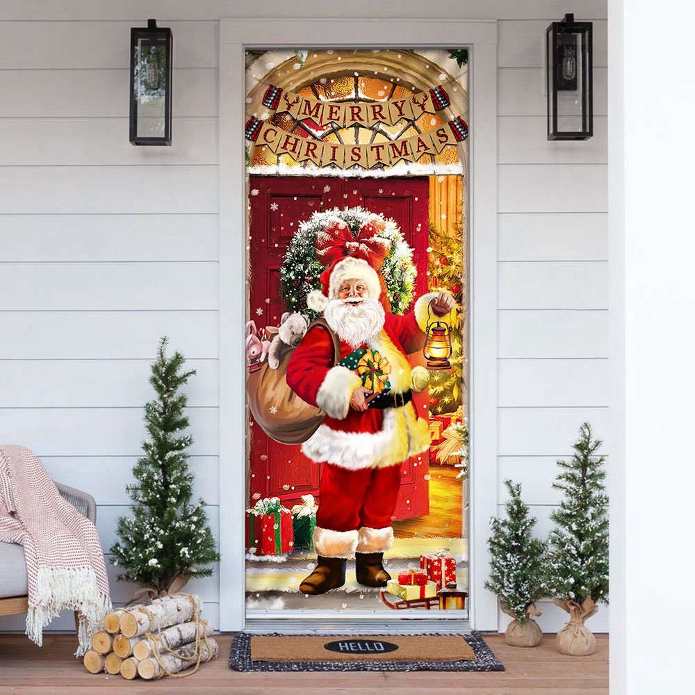 Santa Claus Christmas Door cover Home Decor, Christmas Gift For Friends, Christmas Gift Santa Claus Christmas Door cover Home Decor, Christmas Gift For Friends, Christmas Gift