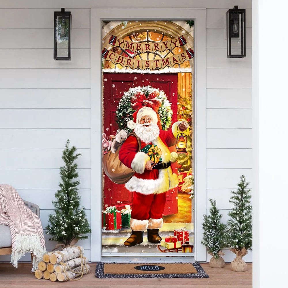 Santa Claus Christmas Door cover Home Decor, Gift For Christmas, Christmas Gift Santa Claus Christmas Door cover Home Decor, Gift For Christmas, Christmas Gift