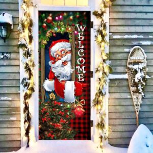 Santa Claus Christmas Is Coming Door Cover,…