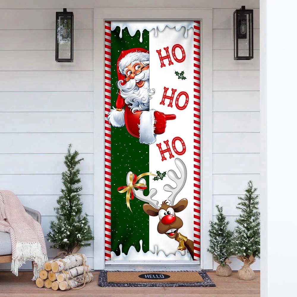 Santa Claus Ho Ho Ho Door Cover, Christmas Door Cover, Gift For Christmas, Christmas Gift Santa Claus Ho Ho Ho Door Cover, Christmas Door Cover, Gift For Christmas, Christmas Gift