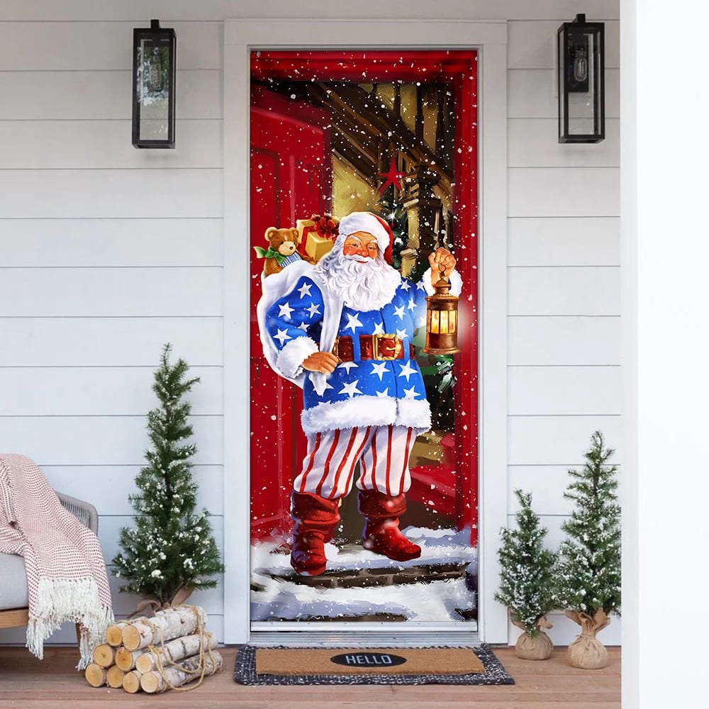Santa Claus Will Visit You At Home This Christmas Door Cover, Gift For Christmas, Christmas Gift Santa Claus Will Visit You At Home This Christmas Door Cover, Gift For Christmas, Christmas Gift