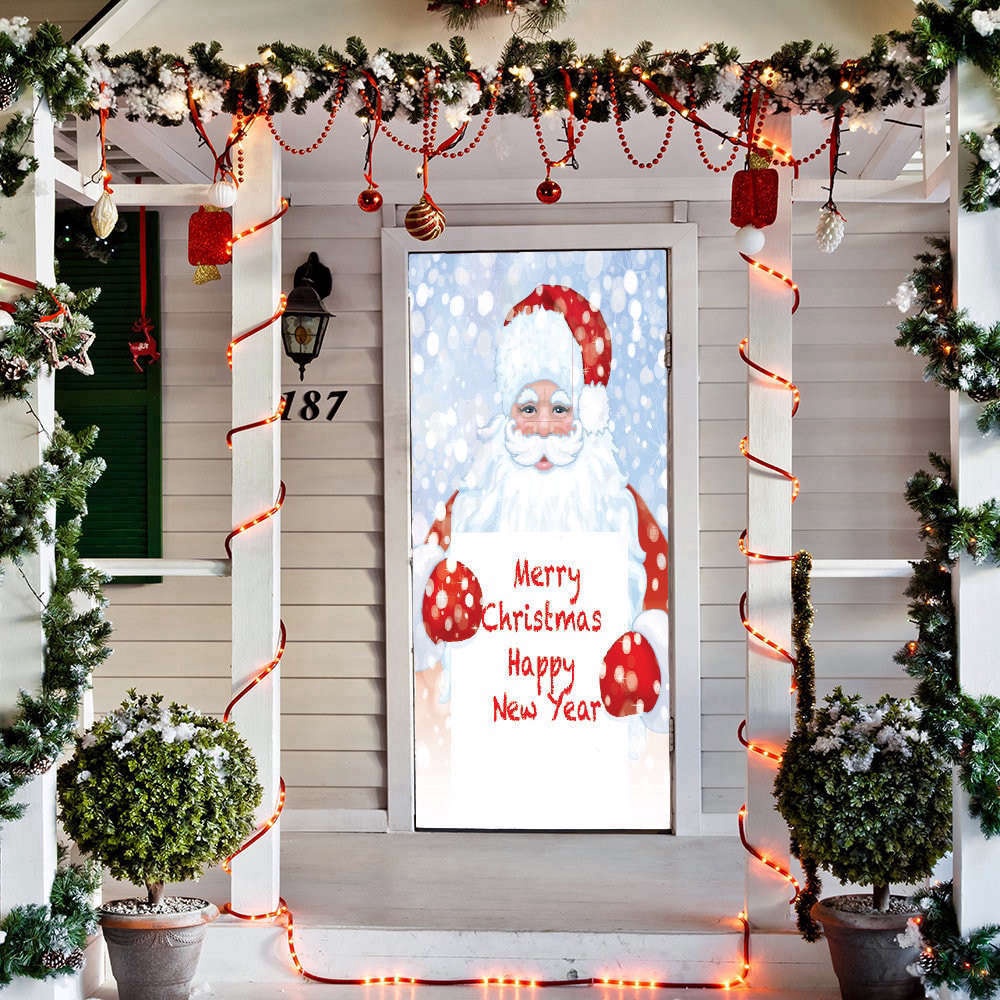 Santa Door Decoration, Christmas Door Covers, Santa Door Decor For Family, Christmas Gift Santa Door Decoration, Christmas Door Covers, Santa Door Decor For Family, Christmas Gift