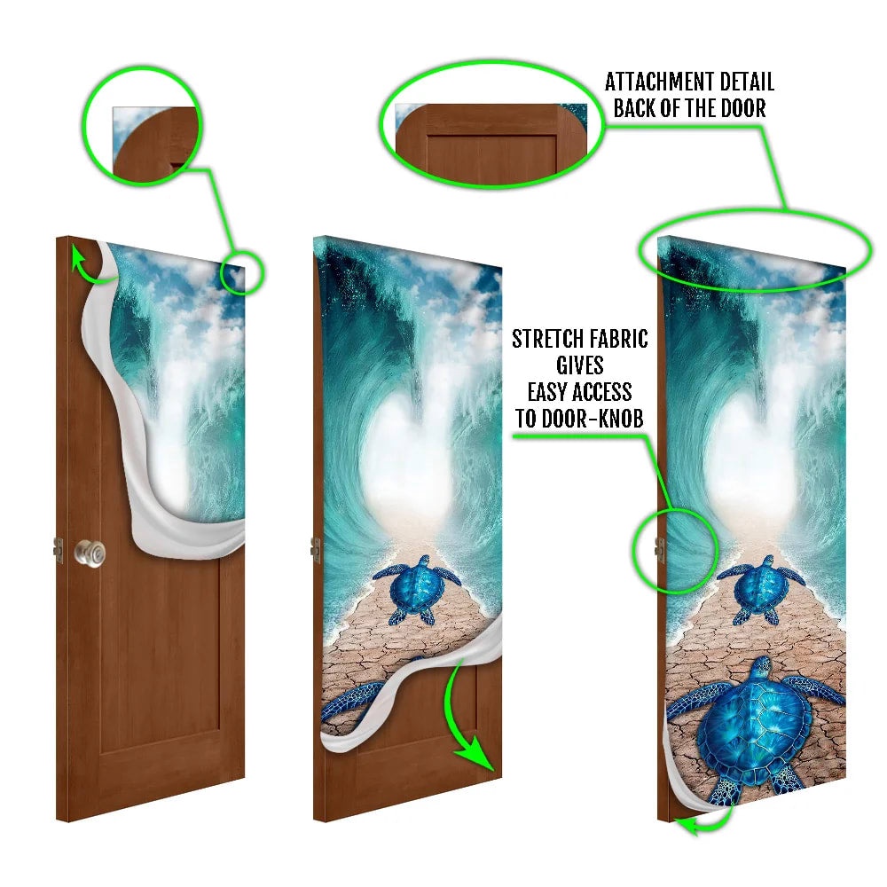 Sea Turtle Door Cover, Unique Gifts Doorcover, Christmas Gift For Friends, Christmas Gift Sea Turtle Door Cover, Unique Gifts Doorcover, Christmas Gift For Friends, Christmas Gift