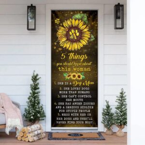 She Is A Dog Mom Door Cover,…