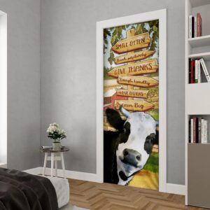 Smile Often Think Positively Laugh Loudly Cow Door Cover Unique Gifts Doorcover Christmas Gift 5 i9hep4.jpg