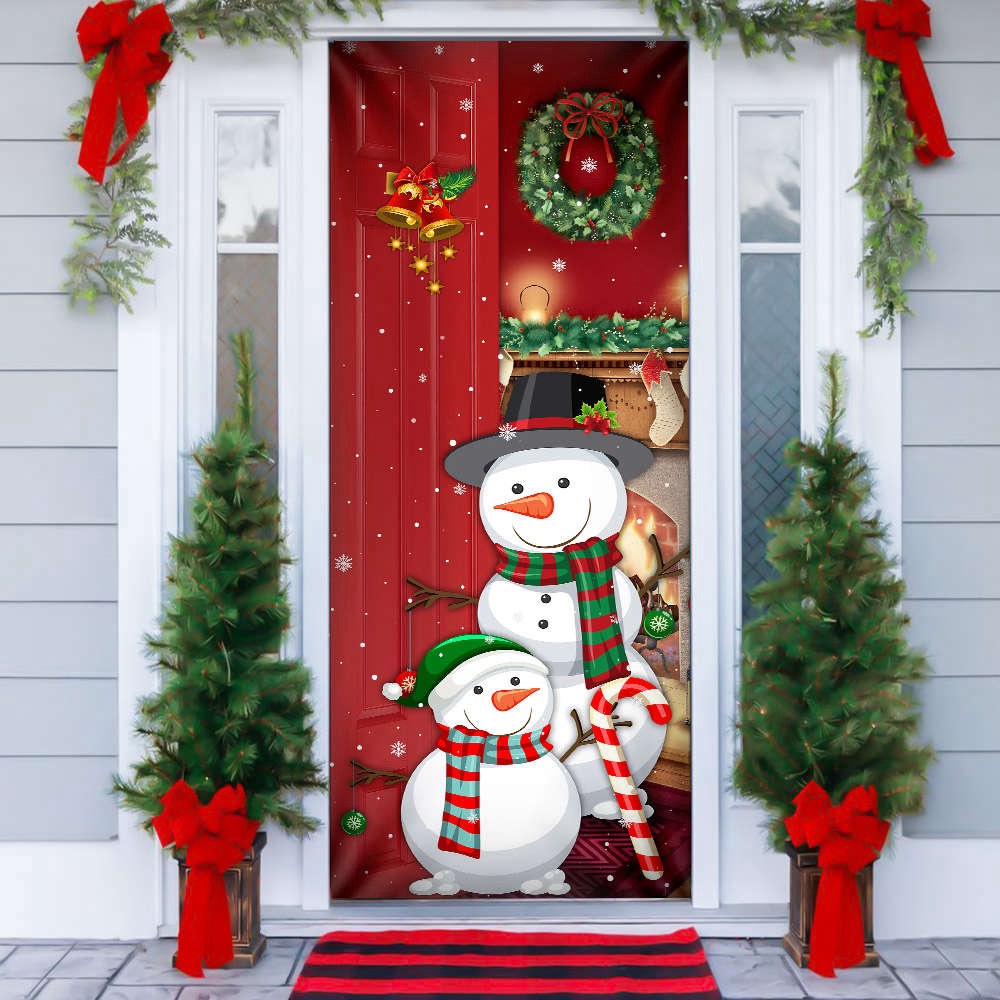 Snowman Christmas Is Coming Door Cover, Christmas Gift For Friends, Christmas Gift
