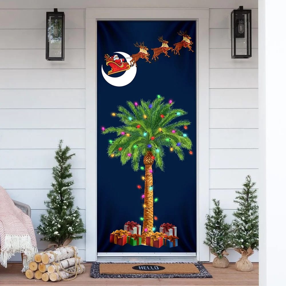 South Carolina Christmas Door Cover, Slim Tree Door Cover, Unique Gifts Doorcover, Christmas Gift