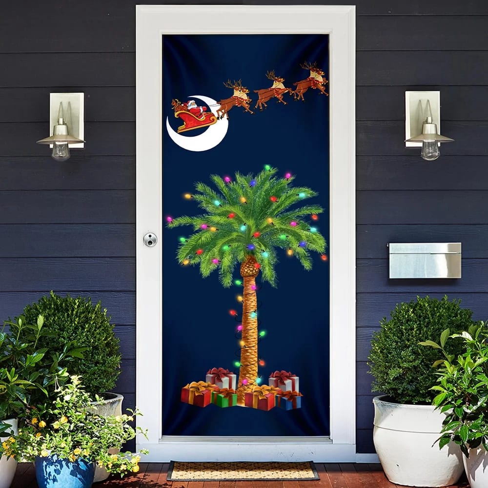 South Carolina Christmas Door Cover, Slim Tree Door Cover, Unique Gifts Doorcover, Christmas Gift