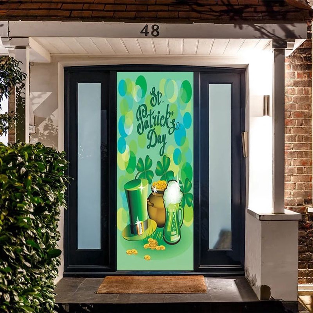 St Patrick’s Day Door Decoration Door Cover Patrick Day Hat And Beer Patty Day Party, Christmas Gift St Patrick’s Day Door Decoration Door Cover Patrick Day Hat And Beer Patty Day Party, Christmas Gift