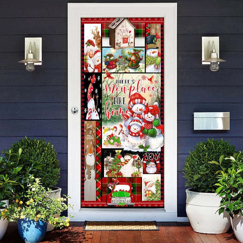 There’s Snow Place Like Home Snowman Door Cover, Christmas Outdoor Decoration, Christmas Gift There’s Snow Place Like Home Snowman Door Cover, Christmas Outdoor Decoration, Christmas Gift