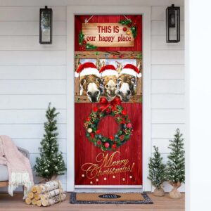 This Is My Happy Place Donkey Door Cover Unique Gifts Doorcover Christmas Gift 2 b4tjdm.jpg