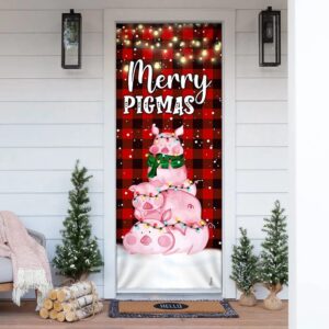 Three Pig Christmas Cattle Door Cover, Merry…