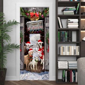 Today I Choose Joy Goat Farmhouse Door Cover Gift For Christmas Christmas Gift 3 uq491m.jpg